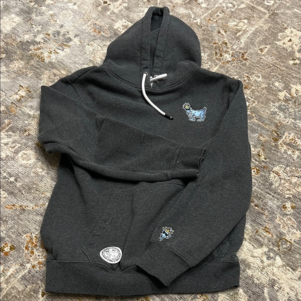 GOAT USA Dark Gray Hoodie with Embroidered Design